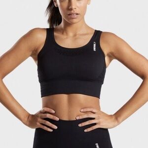 Gymshark Energy Seamless Black Crop Top